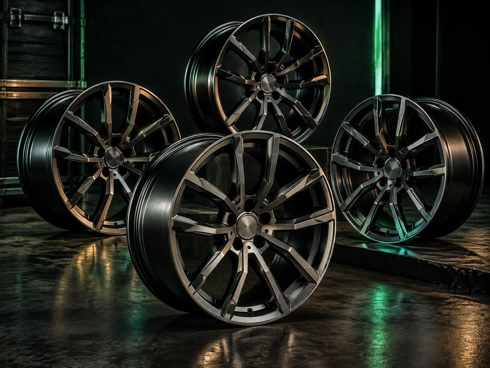 Complete set of four premium alloy wheels